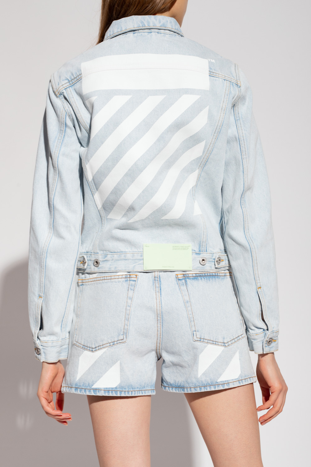 Off white denim temperature on sale jacket